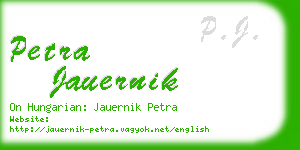 petra jauernik business card